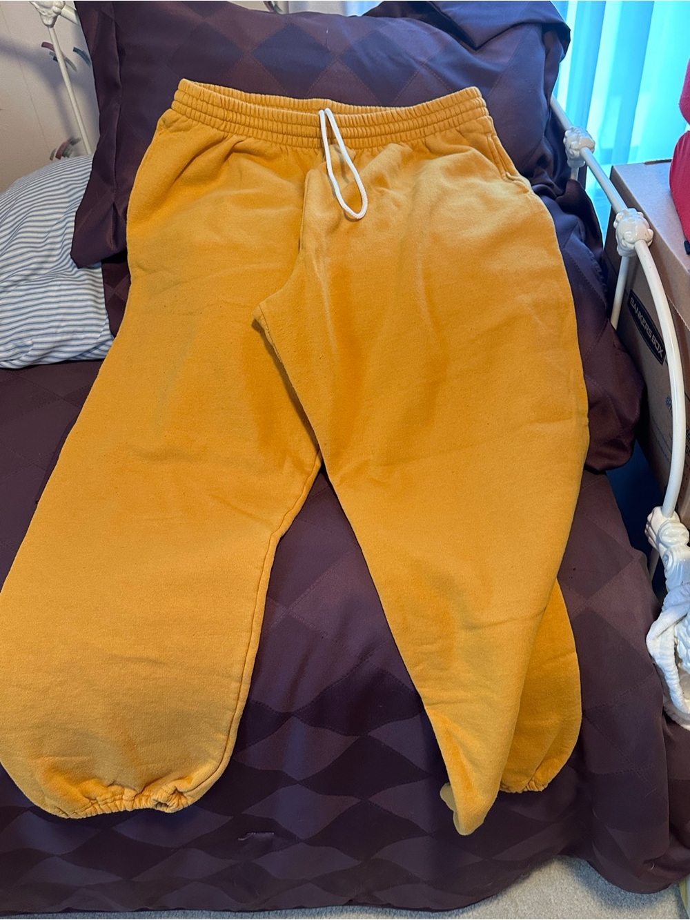 Fruit of the Loom Golden Yellow Drawstring Sweatpants